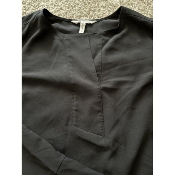 BCBGeneration Women's Black Long Sleeve Sheer Flowy Layered Blouse Size XS - Picture 3 of 10